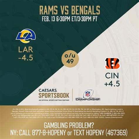Caesars Super Bowl Odds: Los Angeles Rams vs .